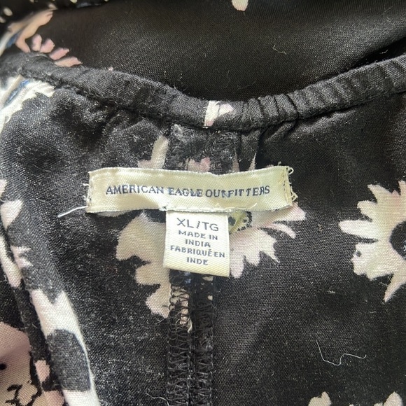 American Eagle Outfitters Black Floral Tunic Mini Dress Size XL - Picture 11 of 13